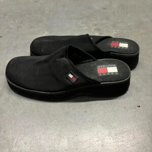 Y2K Tommy Hilfiger  black mule shoes